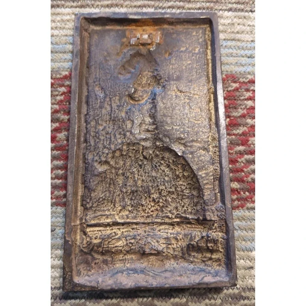 Antique Brass Bronze Heavy Medal Plaque Salvage Piece 'Udine' Beautiful!